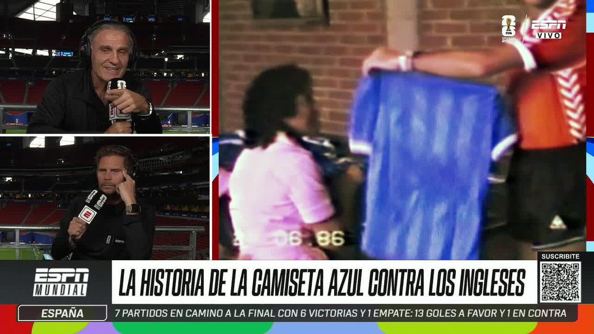 🇦🇷 "SOY UNO DE LOS POCOS QUE TIENE LA CAMISETA AZUL" Oscar Ruggeri recordó cómo llegaron las camisetas suplentes de Argentina para medirse ante Inglaterra en México 86. ⚡ #ESPNMundial 📺 Mirá nuestros partidos de la #FIFAWorldCup por el Plan Premium de #DisneyPlus