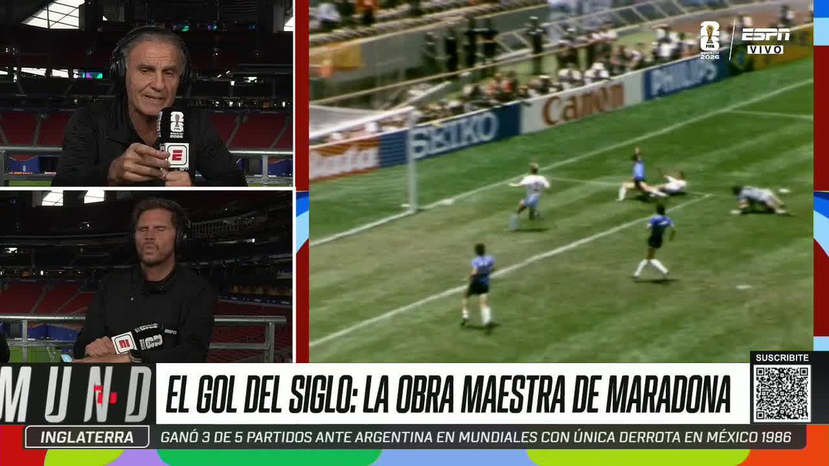 🇦🇷 LOS GOLES QUE HICIERON HISTORIA Oscar Ruggeri recordó los dos goles de Diego Maradona a Inglaterra en México 86. ¡La Mano de Dios y el mejor de la historia de los mundiales! ⚡ #ESPNMundial 📺 Mirá nuestros partidos de la #FIFAWorldCup por el Plan Premium de #DisneyPlus