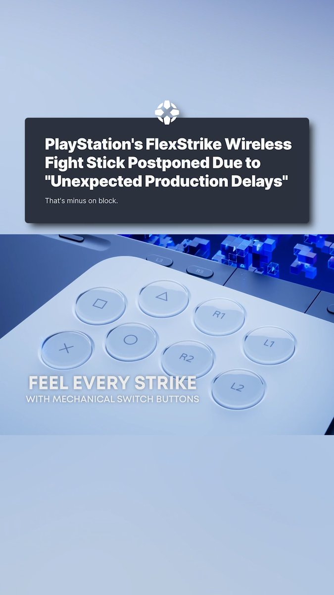 The FlexStrike fight stick was going to launch on August 6 for $199, but will now launch at a "later date."