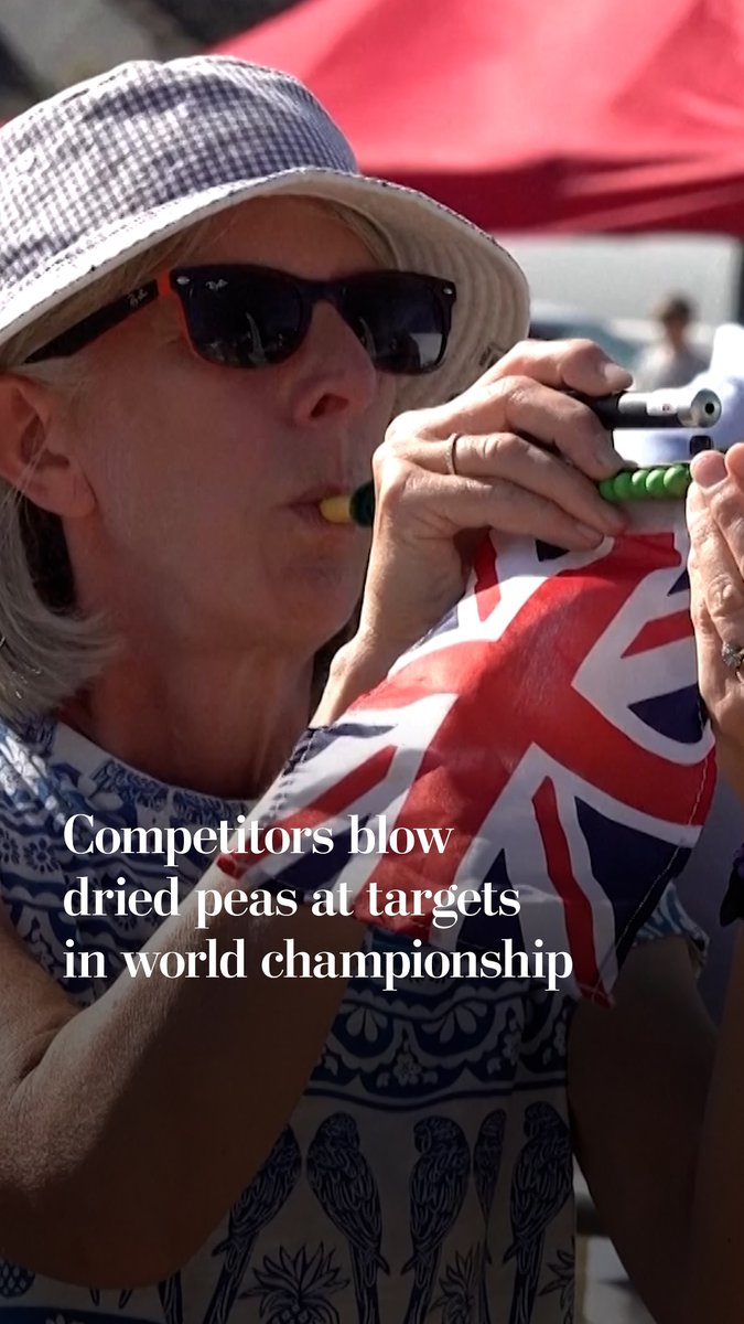 The 53rd annual World Pea Shooting Championship featured competitors going head-to-head to see who could blow dried peas most accurately at stationary targets.