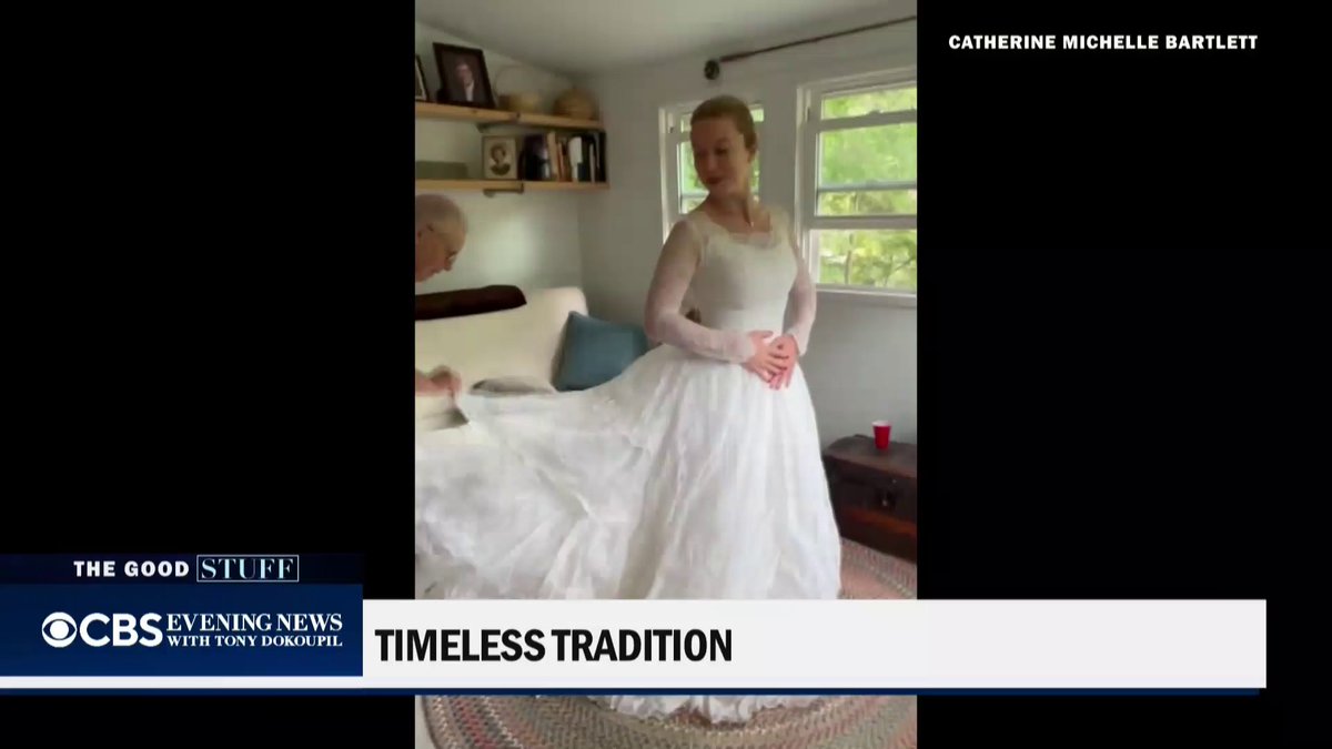 A granddaughter honored her late grandmother by wearing the same wedding dress she wore nearly 60 years ago — untouched, right down to a tiny tear under the arm.