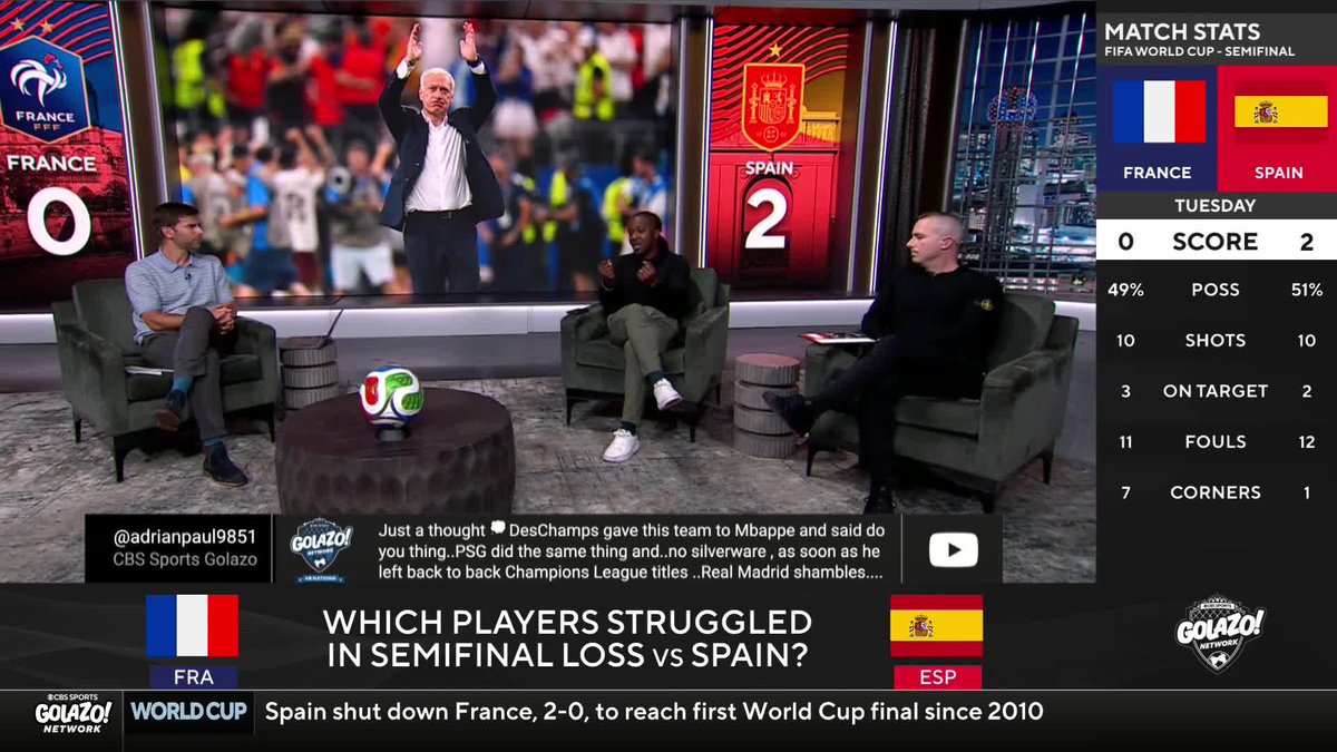"His legacy is already sealed... This guy is phenomenal. ๐๐๐ ๐๐๐๐ ๐๐๐ and Michael Lahoud disagree on if today's defeat taints Didier Deschamps' France legacy ๐ซ๐ท