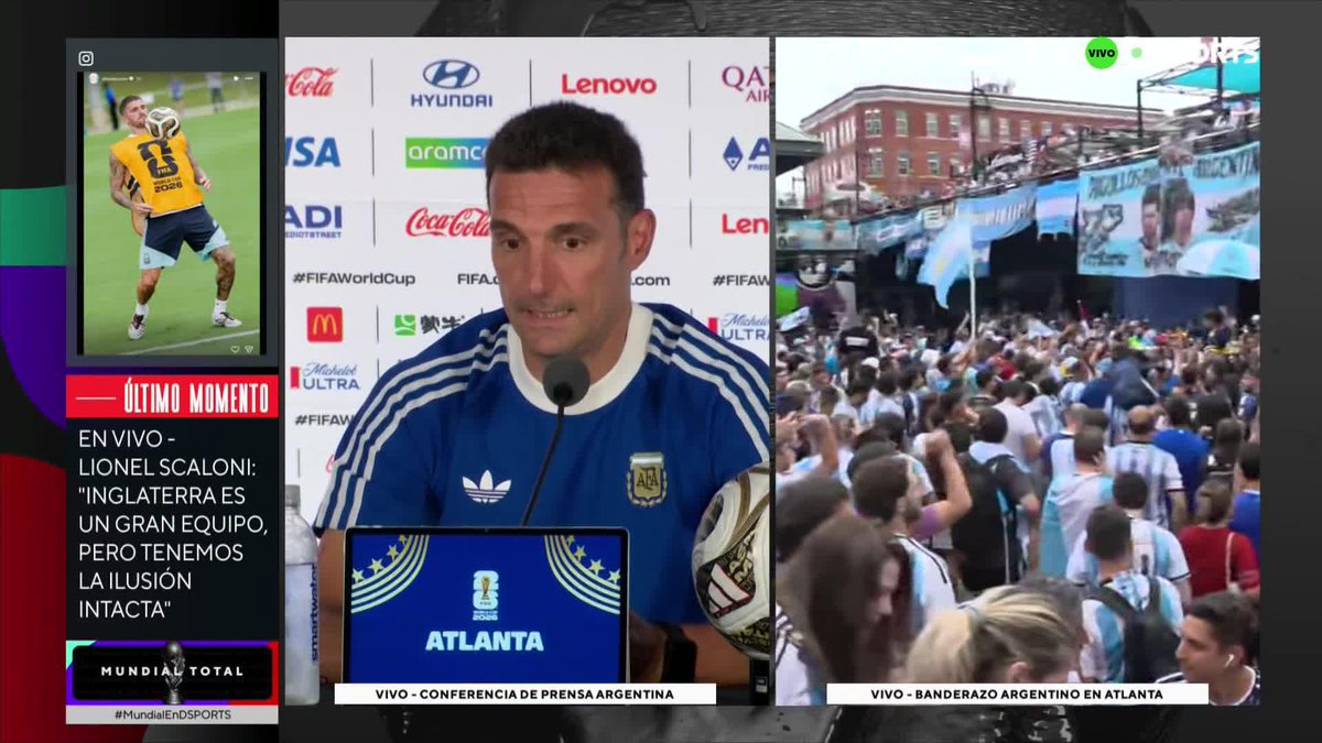 Lionel Scaloni, en la previa de la semifinal frente a Inglaterra 🏴: "El segundo gol de Diego a los ingleses quedará guardado en nuestros corazones".