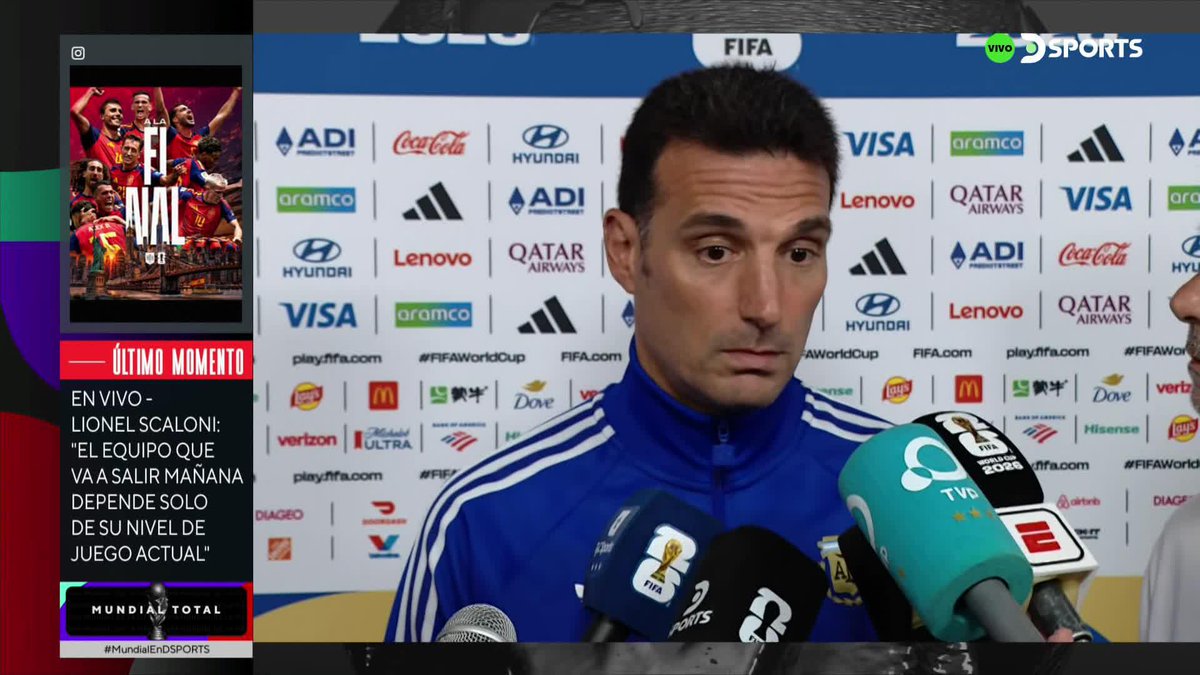 🗣️🇦🇷 LAS PALABRAS DE LIONEL SCALONI: “Esto es un partido de fútbol, ¿qué vamos a hacer? ¿qué podemos hacer nosotros con lo que pasó años atrás? Es inútil. Forma parte de nuestra historia triste todo lo que pasó, pero yo no me puedo poner acá a decir que es más que un partido. Hay gente que ha sufrido mucho, sería una locura. La realidad es que es un partido de fútbol y nada más. Yo no estoy acá para meter más nafta al fuego, me parece que no corresponde. Mis jugadores saben muy bien que es una semifinal de un Mundial, ya eso es un montón. Todo lo otro fue una historia muy triste para nosotros como para volver a removerla. Tenemos memoria, nos acordamos, pero no es necesario ahora mismo hablar de esto”.