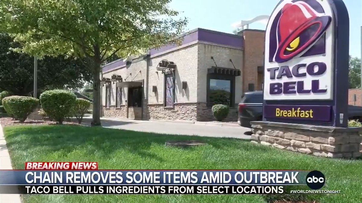 Taco Bell says it has voluntarily removed some ingredients from select locations amid a nationwide cyclosporiasis outbreak. The CDC has confirmed cases of the illness, which can cause digestive issues, in 34 states. @SRamosABC reports.