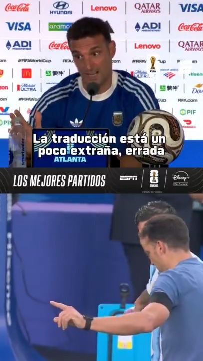 "LA TRADUCCIÓN ESTÁ UN POCO EXTRAÑA, ESTÁ ERRADA". Lionel Scaloni se refirió a la charla técnica que tuvo con Paredes en el duelo ante Suiza. ⚽ #ESPNMundial 📺 Mirá los mejores partidos de la #FIFAWorldCup por ESPN, en el Plan Premium de #DisneyPlus