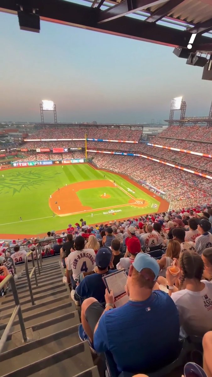 The view from a $1,048 seat at the 2026 MLB All-Star Game at Citizens Bank Park 😱 (via Gametime)