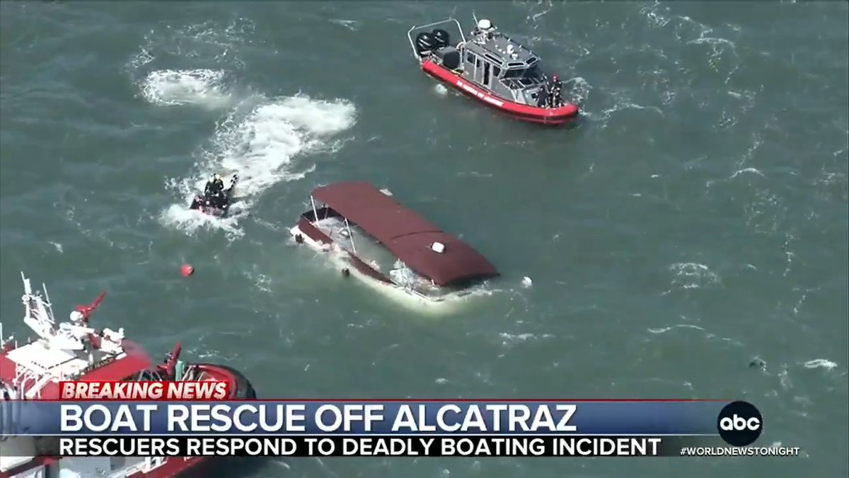 A boat with as many as 19 on board capsized off San Francisco’s infamous Alcatraz Island, sparking an urgent rescue mission. Officials say at least one person is dead at least two are still missing. Melissa Adan Vargas has the latest.