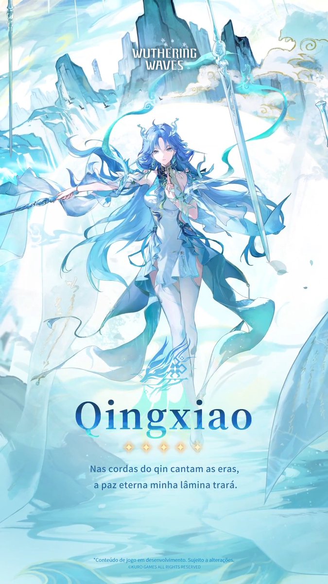 Antropoceno Pós-Lamento: Estrelas Cruzadas — Qingxiao Poder de Ressonância >> Espada do Coração A maestria de Qingxiao reside na "Espada do Coração". Ela molda o próprio pensamento em intenção de espada, dividindo-o num instante em dez mil lâminas voadoras que respondem à sua vontade. Onde a luz da espada toca, a malícia se dissolve e os perversos fogem. Sua habilidade com a lâmina foi conquistada através do treino, mas a levou além da necessidade de uma. Uma corda dedilhada, uma pétala à deriva, uma folha caindo — em suas mãos, qualquer uma delas se torna uma espada. #WutheringWaves #WutheringWavesBR #Qingxiao