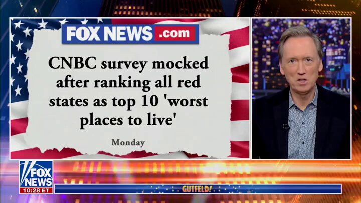 Sean Davis breaks down how CNBC smearing red states as the "worst" places to live might actually protect these places from crazy leftists. "We've got God, we've got guns, our kids have guns, the boys can tell the difference between them and girls. You don't want to be that as an LA pink-haired freak."