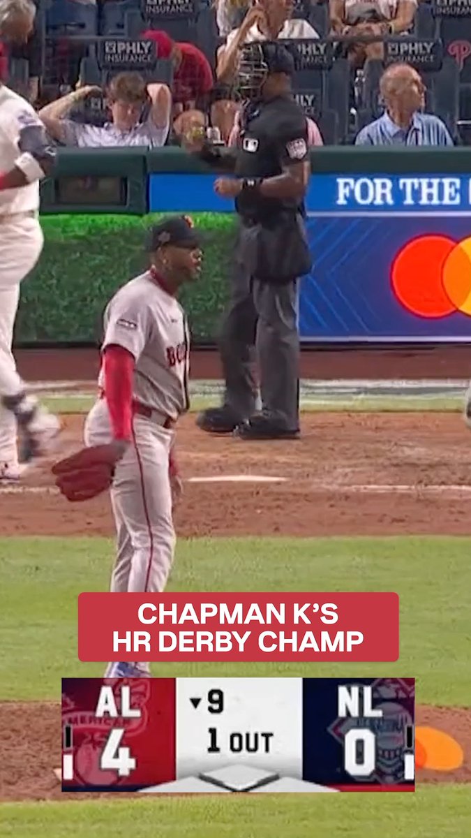 Aroldis Chapman sits down the HR derby champ 👀🔥 (via Fox 📺)