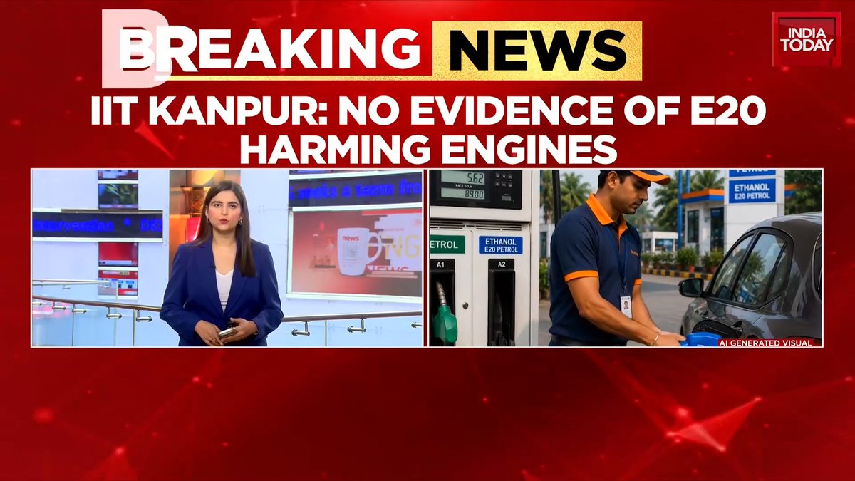 IIT Kanpur research finds no notable impact of E20 fuel harming engines or reducing mileage. India Today's Piyush Mishra with more details. #IITKanpur #E20fuel #Ethnol #Fuel #ITVideo