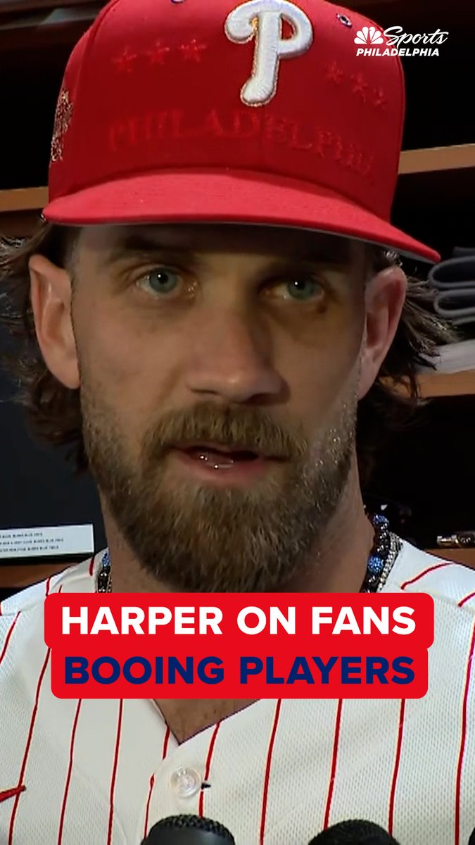 "They understand the madness behind what makes this place great." Bryce Harper on opponents embracing the full Philly experience, including the boos.