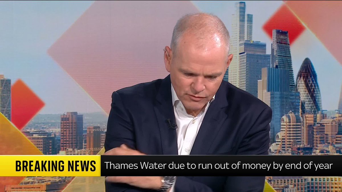 BREAKING: Thames Water is due to run out of money by the end of the year, as it remains in discussions with creditors, regulators and government to recapitalise the business. Its annual results revealed it's £18.5bn in debt