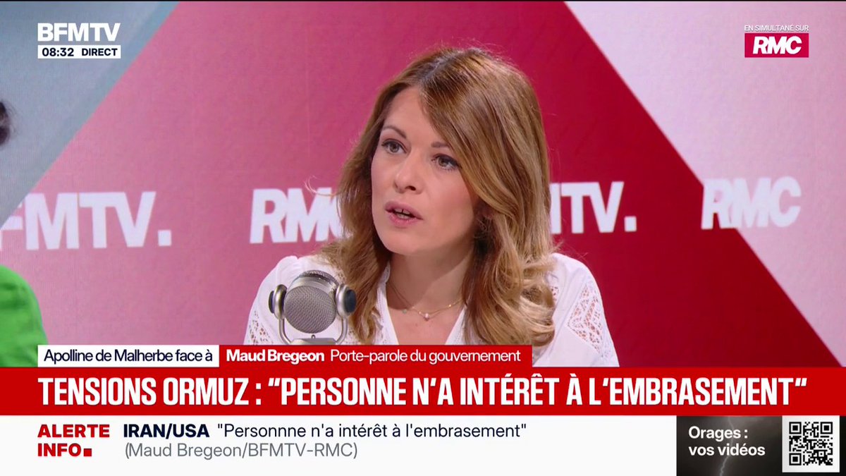 Hausse du prix du pétrole : "Personne n'a intérêt à l'embrasement", assure Maud Bregeon, porte-parole du gouvernement