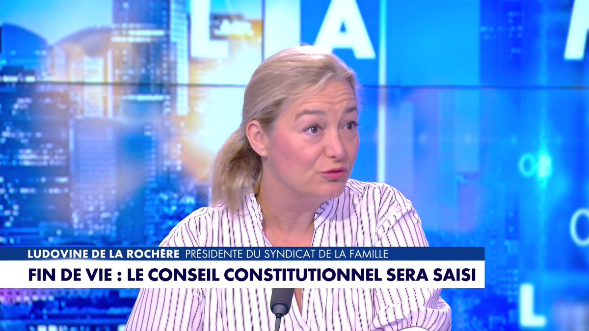Alors que le vote sur le texte relatif à la fin de vie est prévu mercredi 15 juillet à l’Assemblée nationale, Ludovine de La Rochère, présidente du Syndicat de la famille, déclare dans #LaMatinale : «C’est un mensonge énorme de parler de fin de vie»
