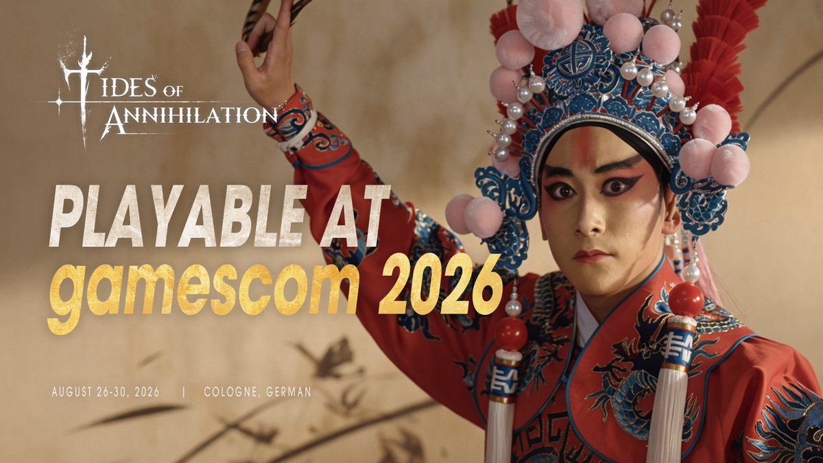 Two cities. One tide. From Chengdu to Cologne, get a closer look at Beyond the Tides as we head towards #gamescom2026. See you in Cologne, where the tide continues. 📹Watch in 4K: #TidesOfAnnihilation #ARPG