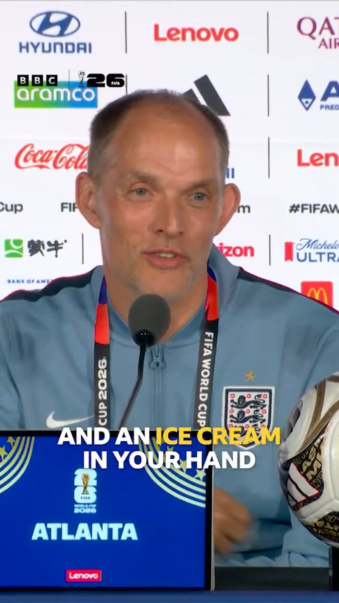 What does England manager Thomas Tuchel like to do on his days off at the World Cup? 🍦