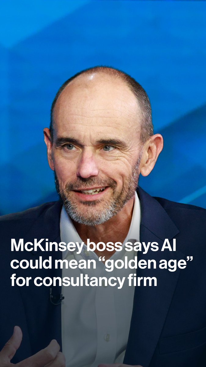 Consultancy firm McKinsey is on the edge of a possible "golden age" as companies seek help with AI and geopolitics, Global Managing Partner Bob Sternfels tells Francine Lacqua