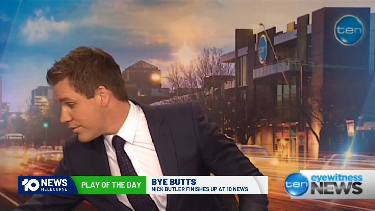 After 15 years of stellar service and one infamous incident with an autocue, today we at 10 News bid farewell to Nick Butler. St Kilda coach Ross Lyon saying what we are all thinking... | Nick Butler Stephen Quartermain