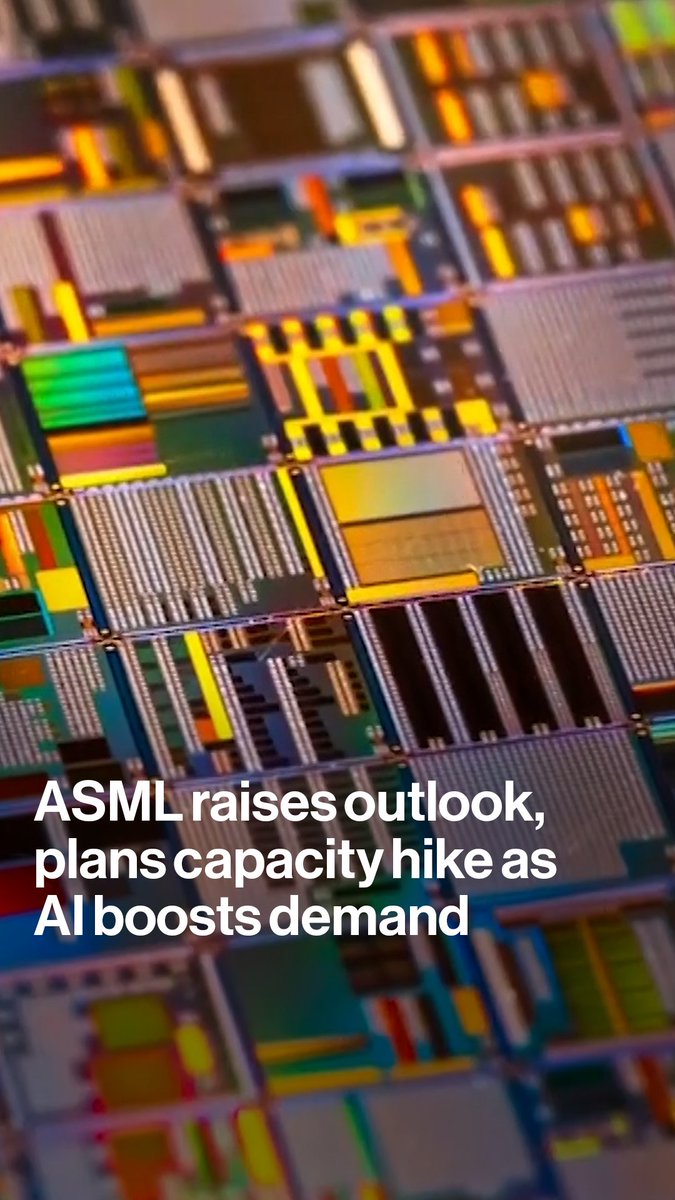 ASML shares rise as Europe's most valuable company raises its annual sales forecast for the second time this year because of surging AI spend driving demand for its chip-making machines. Tom Mackenzie and Dasha Afanasieva report