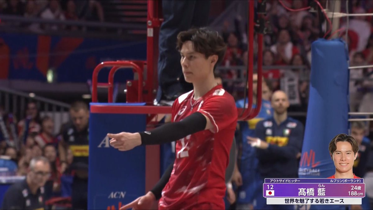 / #バレーボールネーションズリーグ ✨🎌 📺地上波TBS系列放送中📺 \ 【日本ラウンド 開幕戦】 <試合開始> 🇯🇵日本🆚イタリア🇮🇹 勝てば決勝ラウンド進出‼️ #髙橋藍 選手の連続得点で🇯🇵好スタート💪 みなさん一緒に応援しましょう📣✨ #VNL2026 #NIPPONもうIPPON
