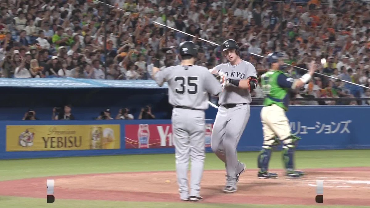 右へ左へエグすぎる 今度は逆方向へ🚀🚀 ダルベックが2打席連発ホームラン ⚾️ヤクルト×巨人 #ジャイアンツ #だったらDAZN