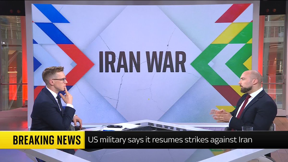 'It's almost evolving into a war for Hormuz, the control of the strait' Military analyst Robert Clark gives his analysis on what is happening in Iran after the US military announced it has started a fresh wave of military strikes. Read more: