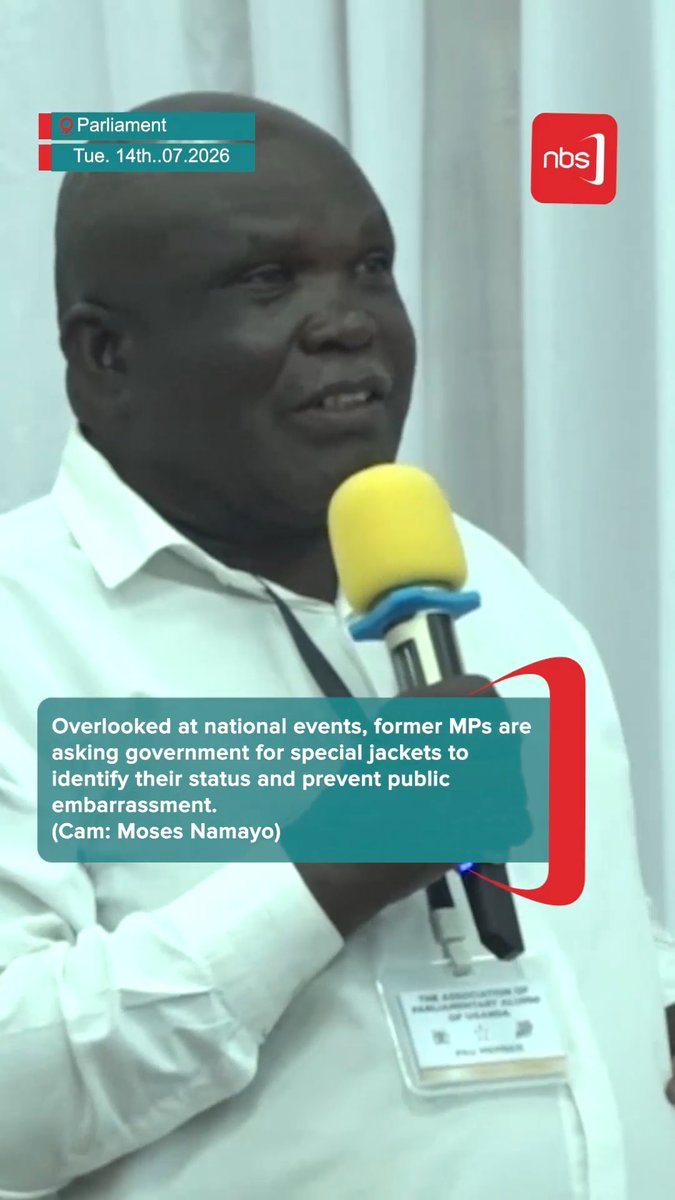Overlooked at national events, former MPs under the Association of Parliamentary Alumni are asking the government for special jackets to identify their status and prevent public embarrassment. Moses Namayo #NBSUpdates