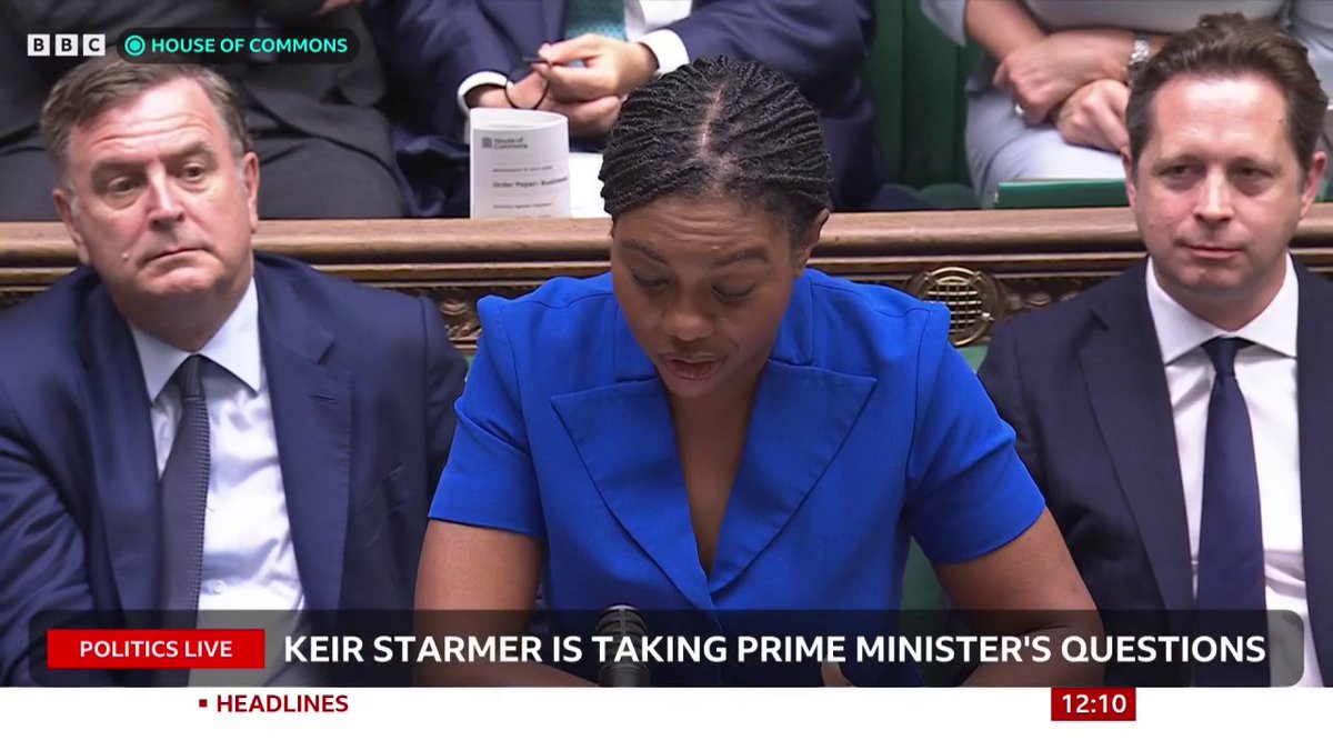 Kemi Badenoch says she agreed with the PM on inviting President Zelensky to the UK after he was "attacked in the White House", asking if cross-party support for Ukraine should endure Keir Starmer reflects on the emotion of greeting Zelensky #PMQs