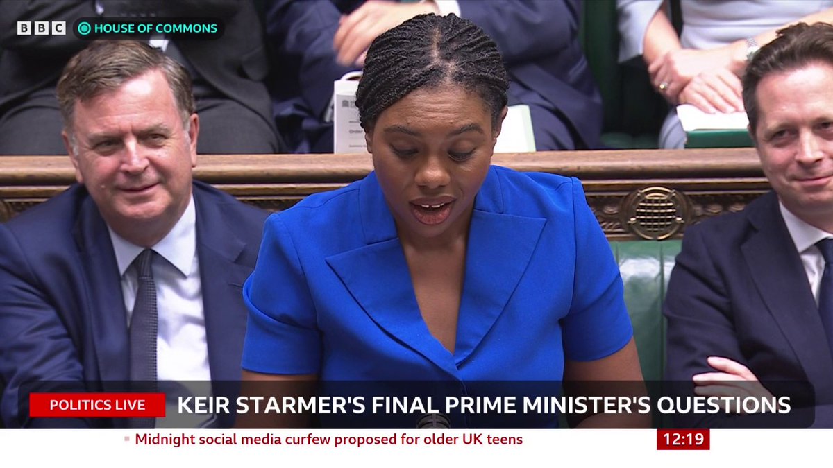 In her final exchange with the prime minister, Kemi Badenoch thanks Keir Starmer’s family for the support they have given him in his time in office He replied saying he knows the Leader of the Opposition is “the most difficult role in politics” #PMQs
