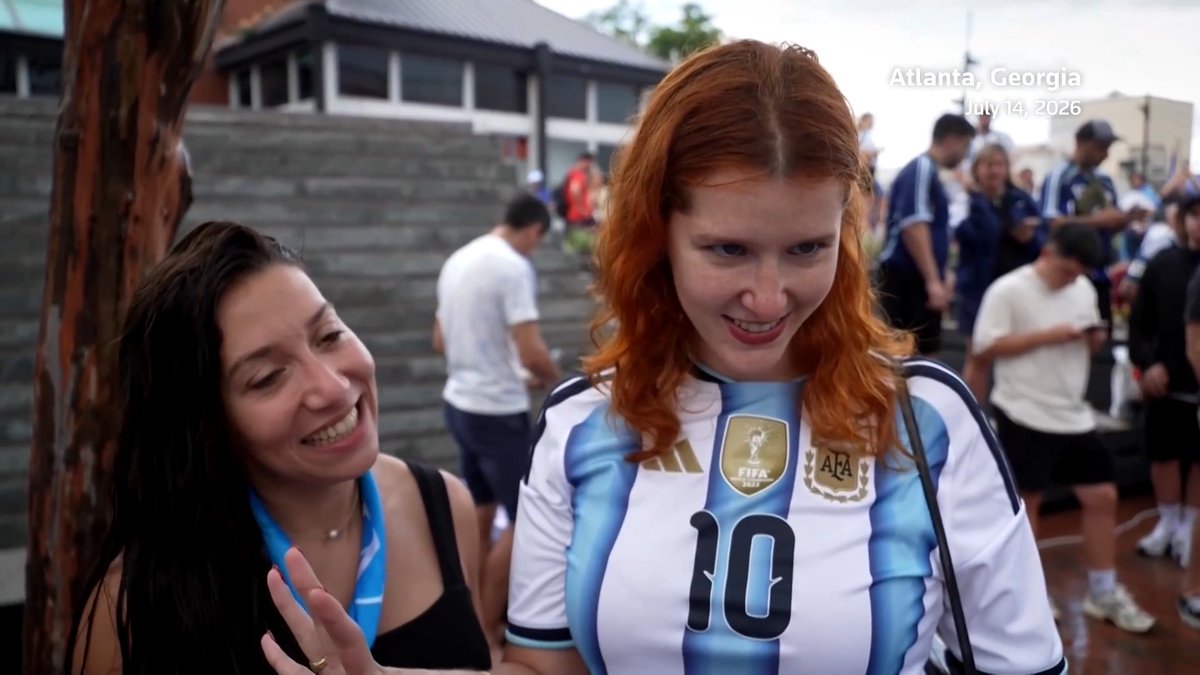 Hundreds of Argentina fans flooded downtown Atlanta for a 'Banderazo,' waving flags and chanting ahead of their World Cup semi-final against England, with the winner set to face Spain in the final