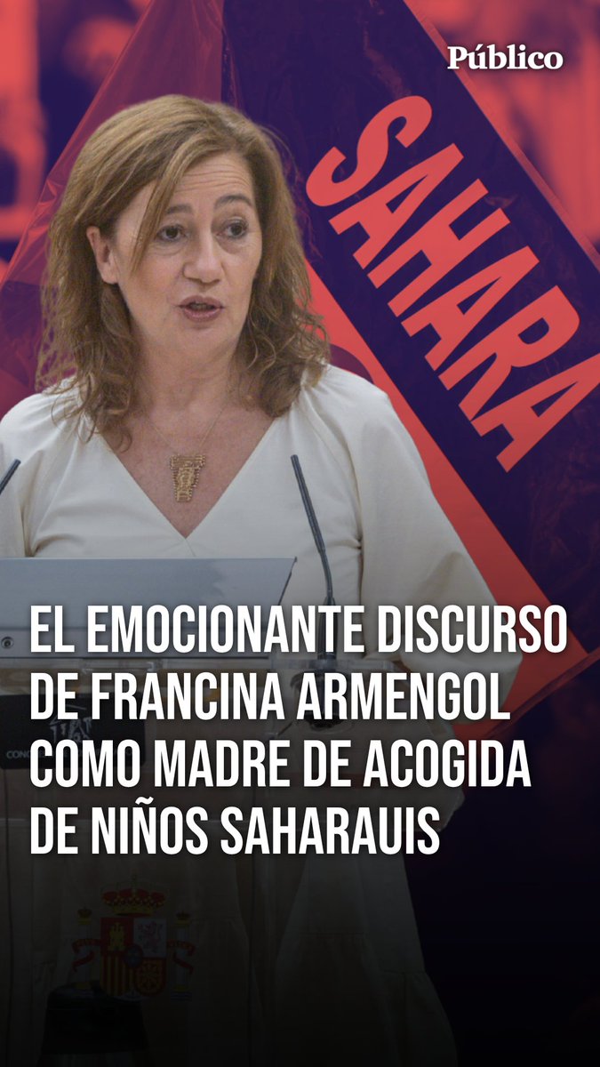 🔴 El emocionante discurso de Francina Armengol en el que comparte su experiencia personal como madre de acogida de niños saharauis: "No hablo nunca de mi vida privada, pero hoy creo que es importante hacerlo para que entendamos bien lo que significa esas alianzas".