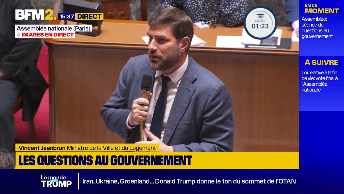 "Nous prendrons un décret dans quelques jours pour ramener les climatisations réversibles à une TVA à 5.5%", annonce le ministre du Logement Vincent Jeanbrun #BFM2