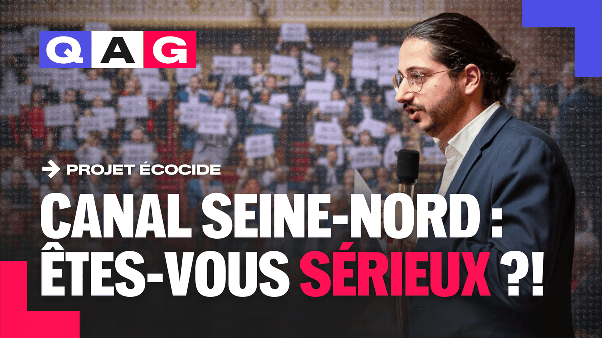 🔴🗣️ URGENT | Aurélien Le Coq étrille le Gouvernement après la mobilisation de 3 000 personnes contre le projet écocide du méga canal Seine-Nord ! « M. le ministre, êtes-vous sérieux ? Ce méga canal est un méga scandale écologique, financier, social. C'est l'erreur écologique de notre siècle ! Quand allez-vous enterrer définitivement ce projet ? » #DirectAN #QAG