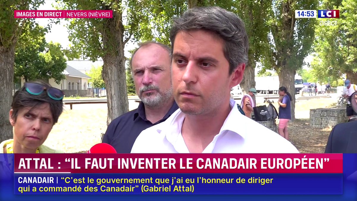 🗣️ Présidentielle : "Je ne suis pas du tout fataliste", assure Gabriel Attal interrogé sur une potentielle victoire du RN. "Ce qui est vrai aujourd'hui et les sondages le montrent, c'est qu'il n'y a pas de candidat naturel ou favori, pour notre espace politique du bloc central".