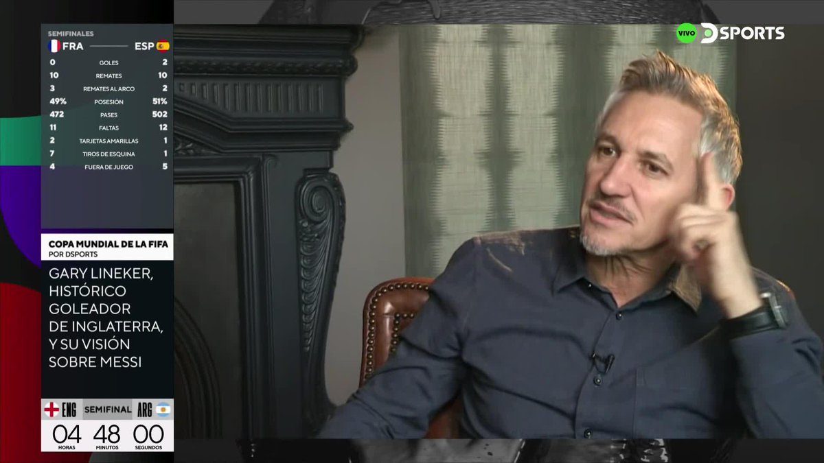 "MESSI ES EL MEJOR DE TODOS LOS TIEMPOS" 💬✨ Atención a las palabras del histórico Gary Lineker sobre el 10 de la Selección Argentina, a horas de la semifinal ante Inglaterra. #MundialEnDSPORTS #FIFAWorldCup 🎙️ Christian Martin en #DSPORTSMundial