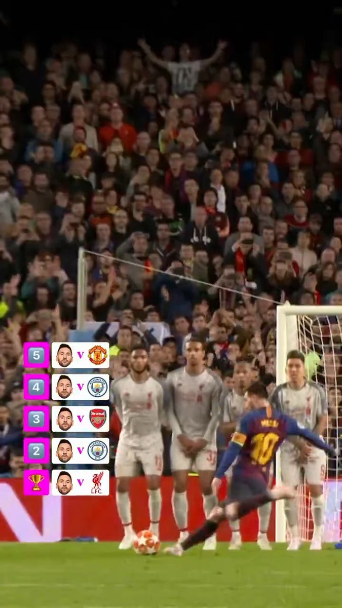 Lionel Messi’s top five Champions League goals against English opposition 🐐🎯 The Argentinian has never faced the Three Lions…