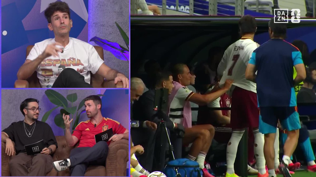 Pero, Marcos... QUE TE CARGAS A FERRAN 😁😁😁 Vaya momentazo en el banquillo de España con la camiseta de Ferran Torres 👀 #TrendingMundial
