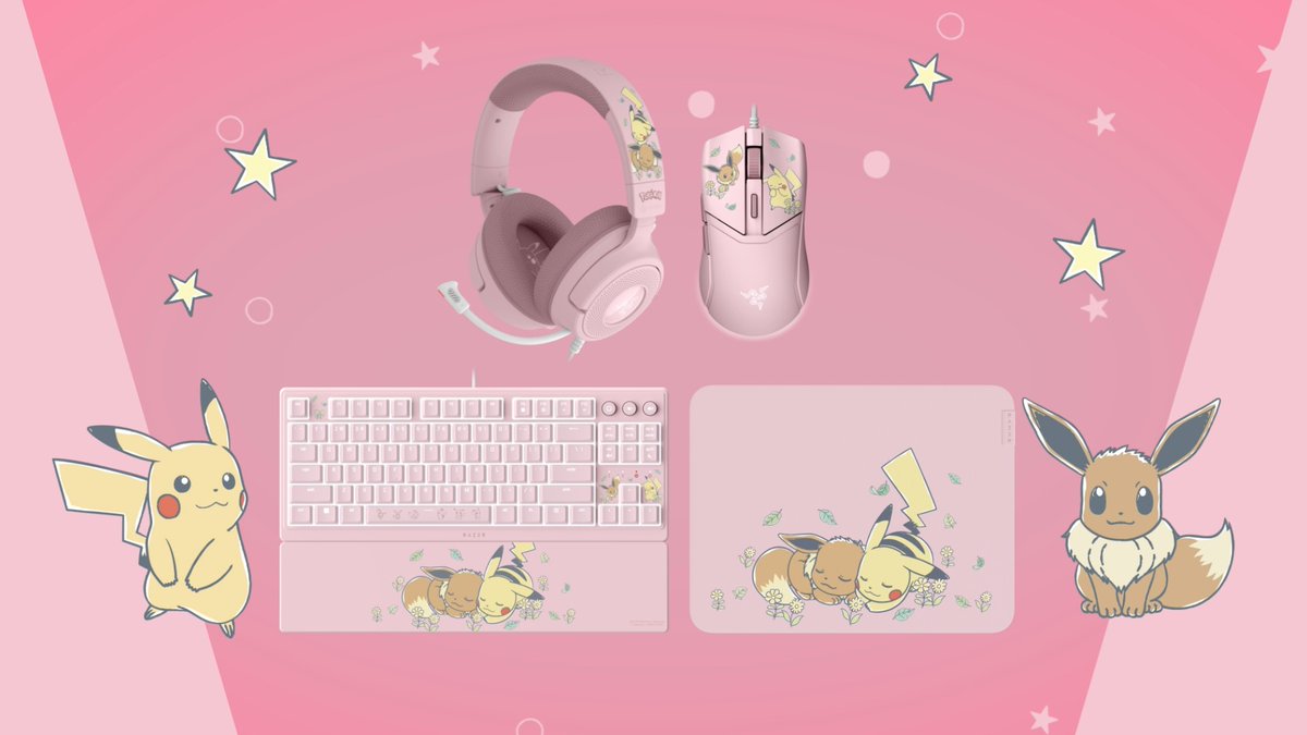 Cozy up your battlestation with your favorite duo! The Razer | Pikachu &amp; Eevee Collection brings a little warmth, charm, and cuteness to your entire setup. Add some spark to your space today: