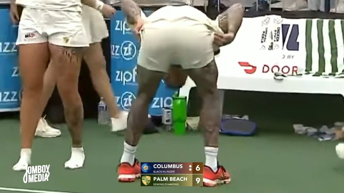 Behind-the-back pickleball point from a last-minute substitute, a breakdown