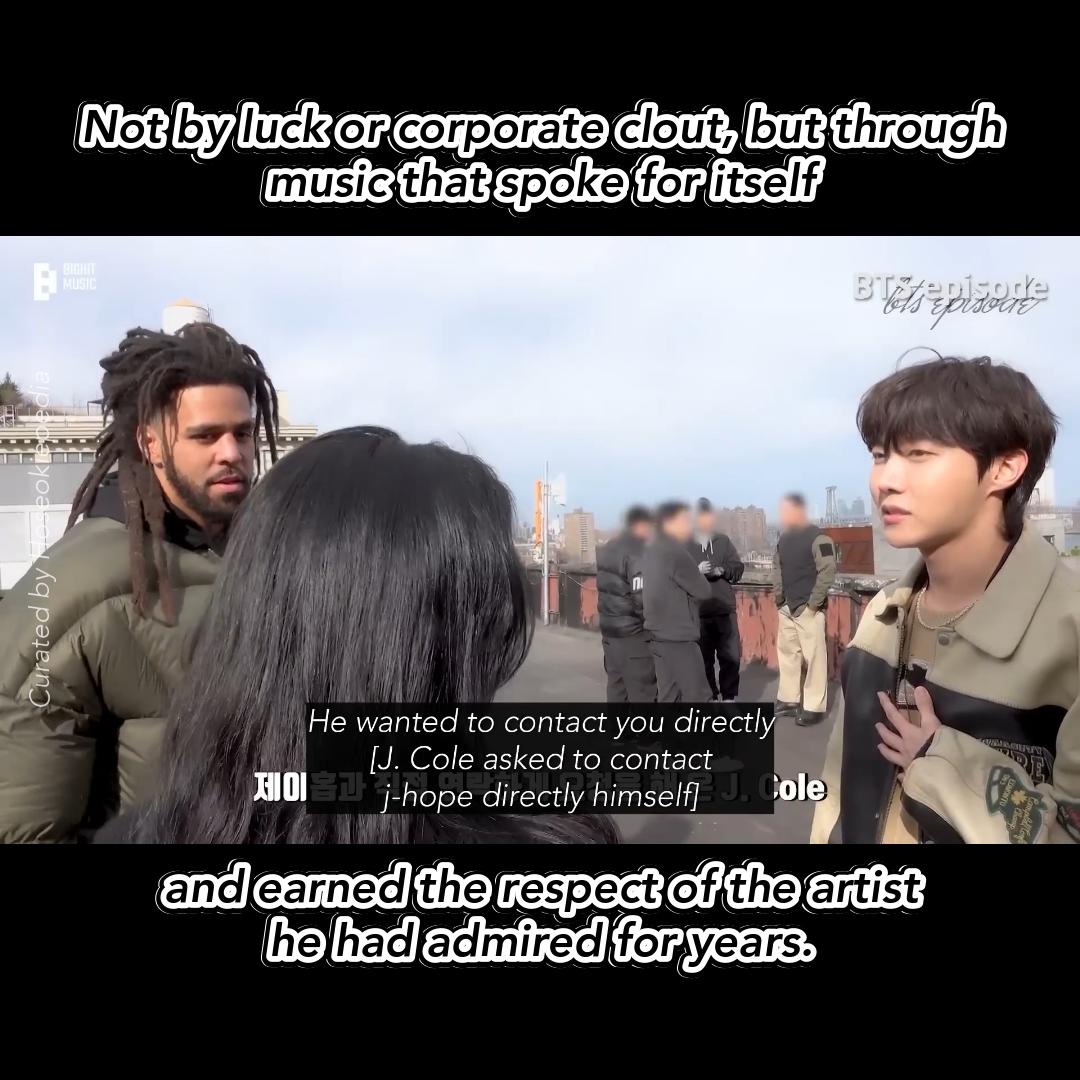 3 facts to remember: Not every artist gets a j-hope collaboration. Not every artist gets a J. Cole collaboration. Their choices are intentional, and mutual respect is at the heart of each one.