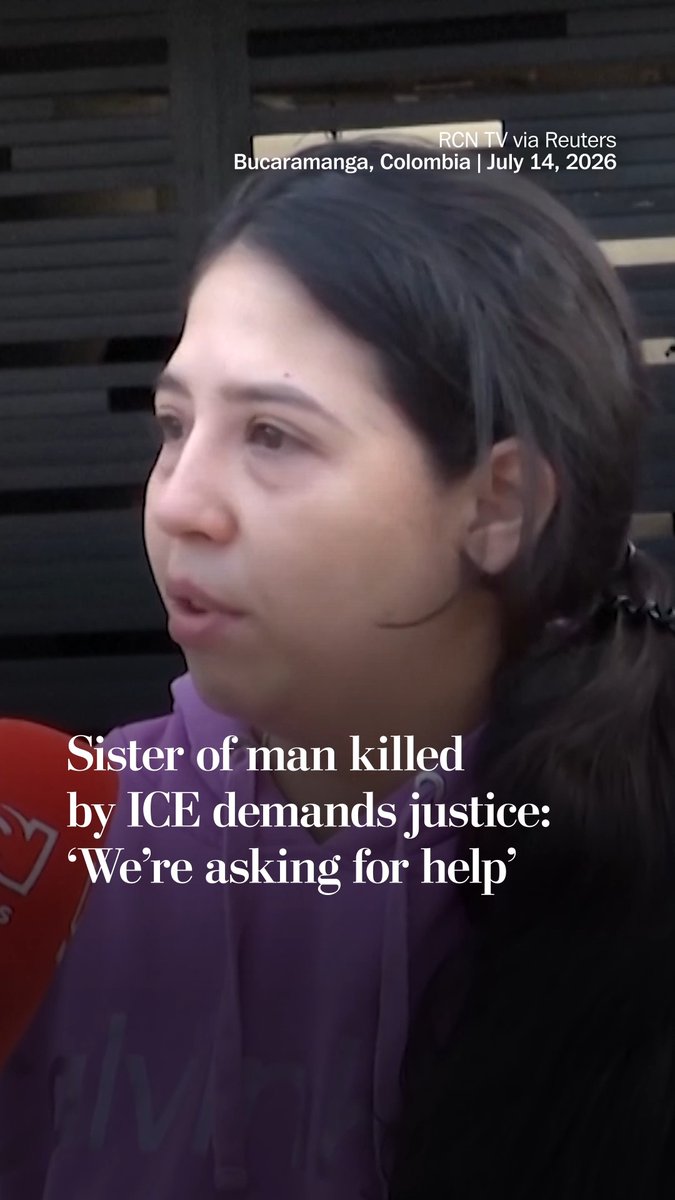 Angie Durán Guerrero, the sister of 25-year-old Johan Sebastián Durán Guerrero, demanded justice for her brother, a Colombian citizen who was fatally shot by an ICE officer in Maine. Read more: