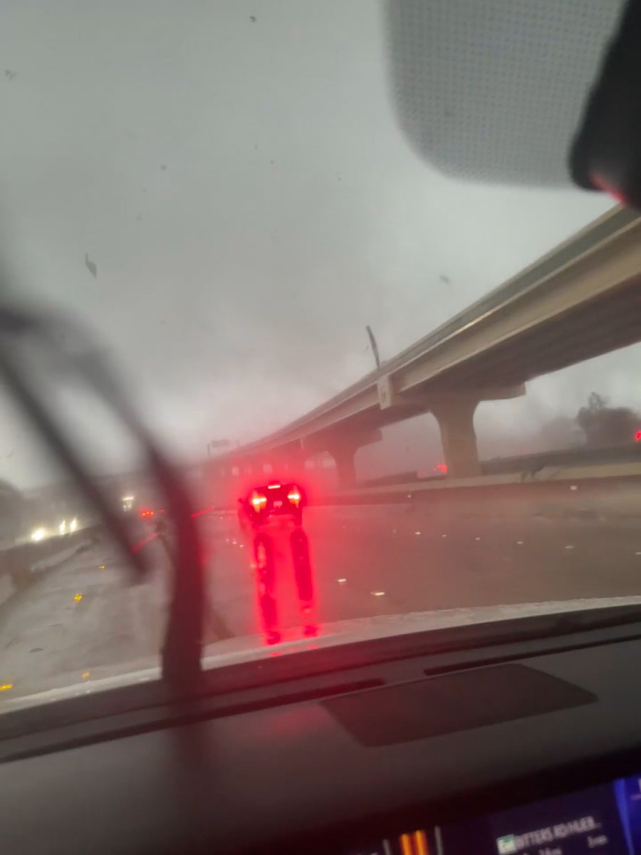 "Driving down 1604 and stopped before tornado hit this morning" -Jessica Vela