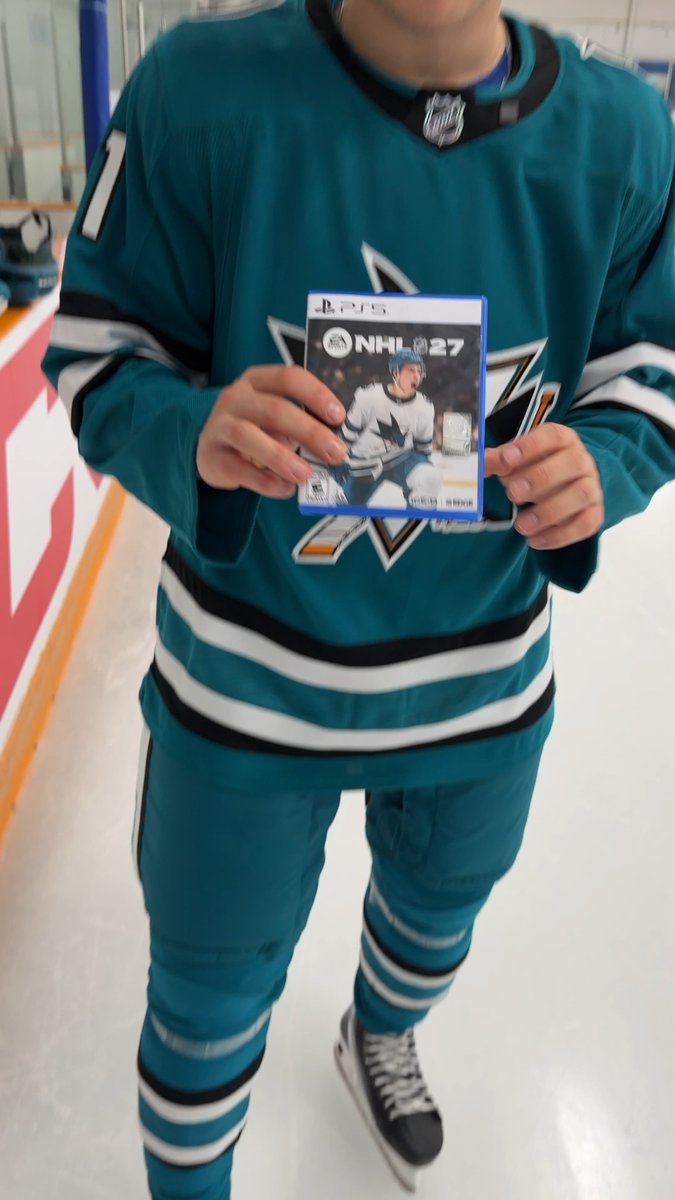 The moment Macklin Celebrini saw the #NHL27 cover for the first time. 👀 Catch the full reveal on July 16 at 11 AM ET. ➡️