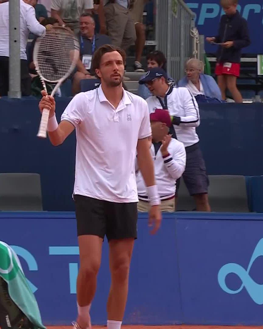 All-French All action 🇫🇷 Rinderknech battles through to defeat fellow Frenchman Tabur 6-7 7-6 7-5 to reach his 25th ATP Tour quarter-final! #SwissOpenGstaad
