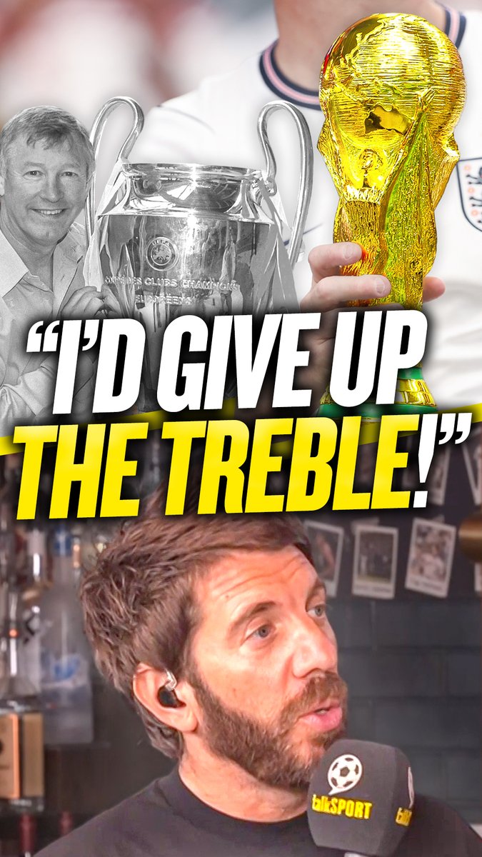 😲 Andy Goldstein: "I'd give up the treble!" 😵💫 Darren Bent: "That makes no sense!" Andy Goldstein would rather erase Man Utd's treble-winning season than see England miss out on lifting the World Cup!