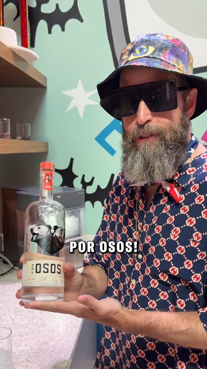 .Duncan Trussell swagged out drinking some Por Osos Vodka 🍸