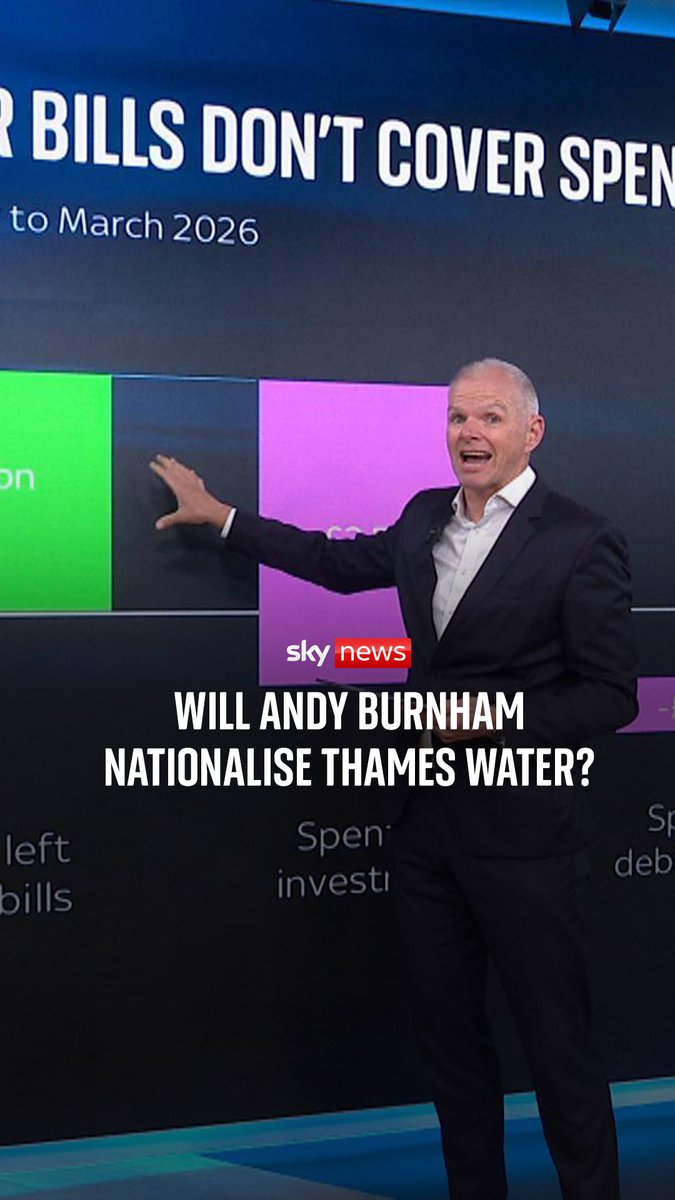 Thames Water has warned funding is due to dry up by November and further money will be dependent on the views of incoming PM Andy Burnham, as its major lenders seek to shore up its financial future. Sky's Paul Kelso looks at the numbers.