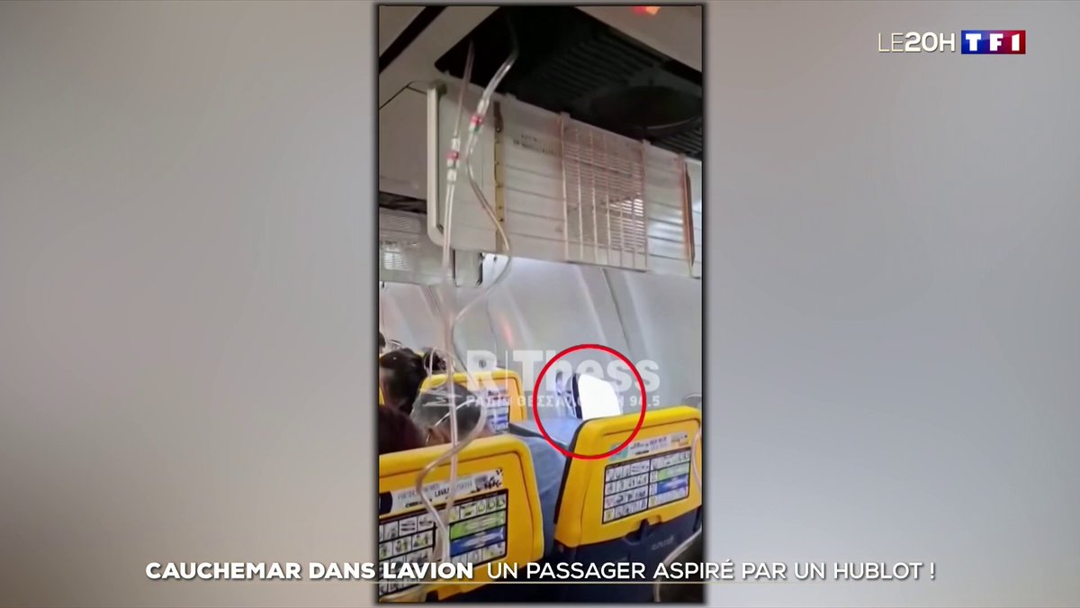 🔴✈️ Cauchemar dans l’avion : un passager aspiré par un hublot ! 📺 #LE20H de TF1